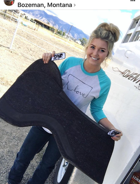 Mariah received her SPH saddle pad today