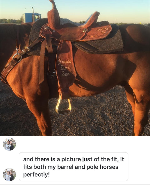 Close up of barrel saddle